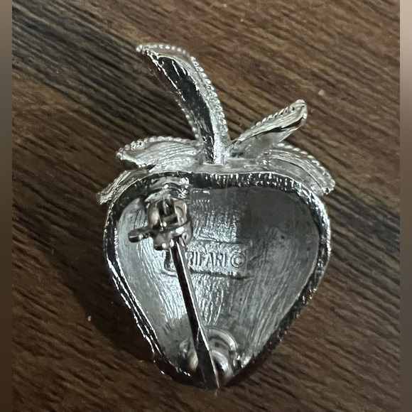 Trifari Silver Brooch Strawberry 🍓 - Picture 2 of 2